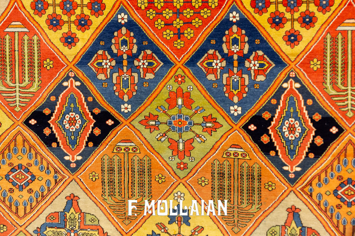 Kashan Mohtasham Rug Highly Unique n°:669436